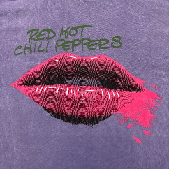 Red Hot Chili Peppers Purple Mineral Wash Rock T-Shirt Size Medium - Picture 2 of 4